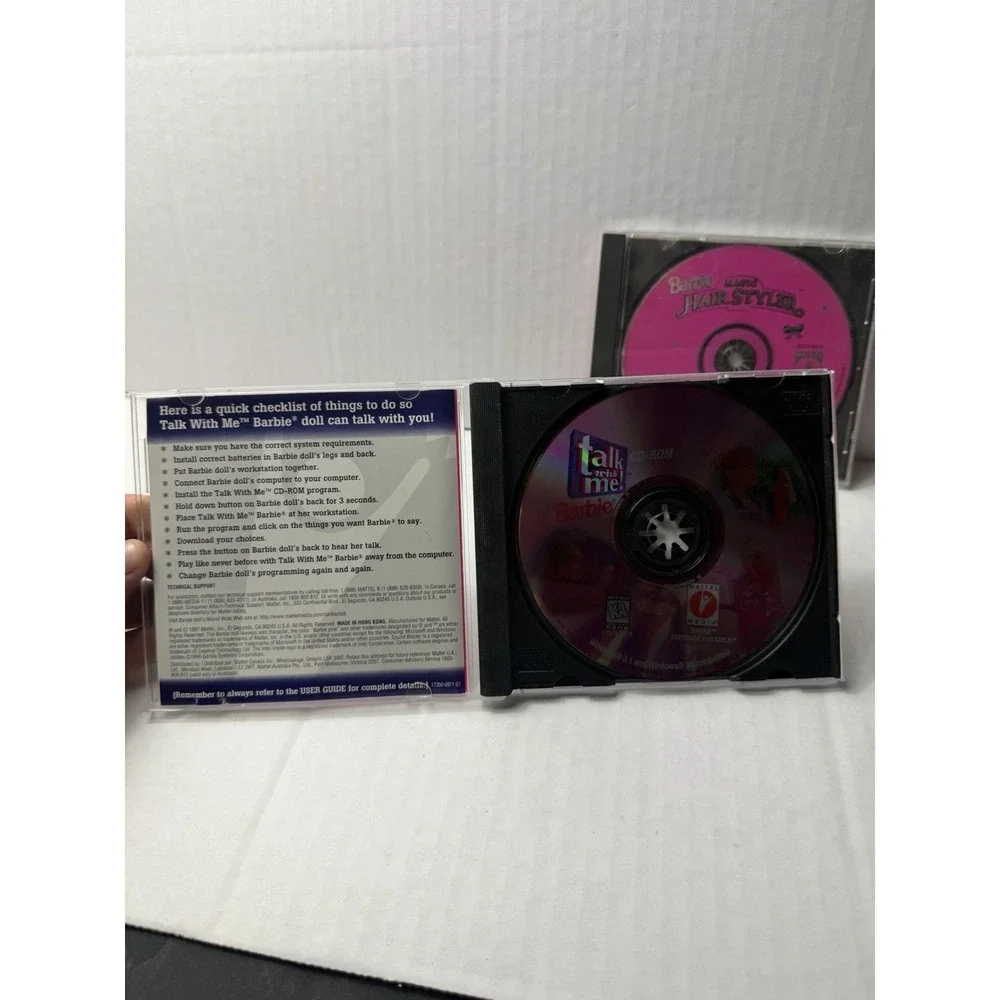 90s computer games lot of 2: Barbie Magic Hairstyler, Talk with me, windows 95